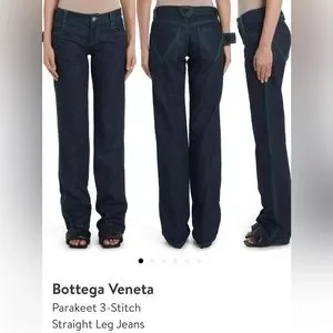 デニム・ジーパン Bottega Veneta Jeans 813032V3PD01000 Bottega Veneta Denim-Coated Leather Pants | Saks Fifth Avenue